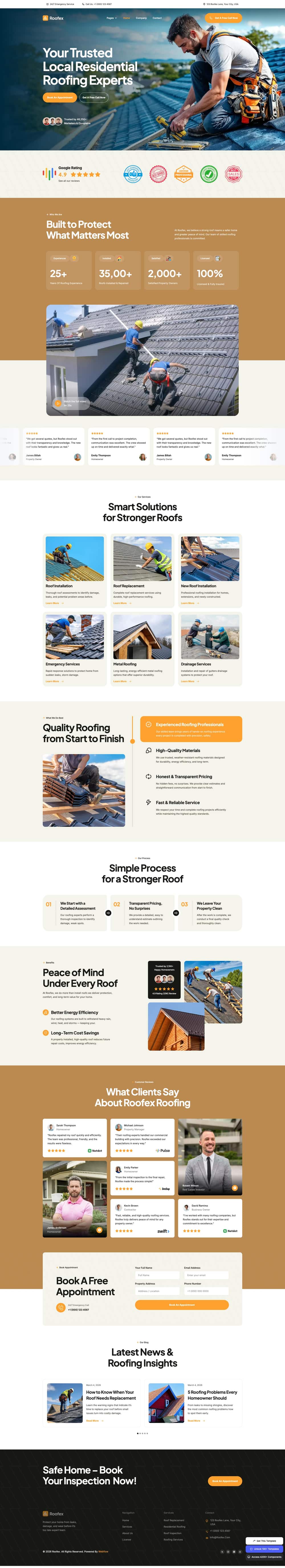 Local trust layout — a contractor website design we build from